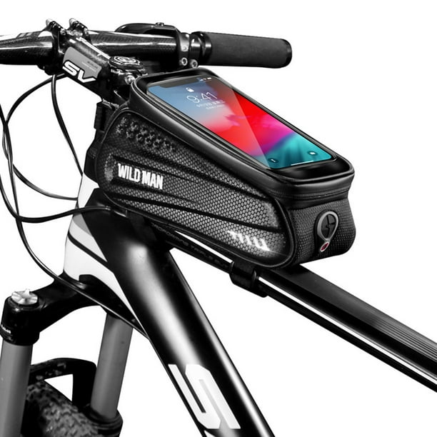 Bike Phone Front Frame Bag Waterproof Bicycle top Tube touch Screen