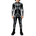 thumbnail image 5 of Kids Halloween Skeleton Print Outfits Toddlers Skeleton Jumpsuit for Party, 5 of 5