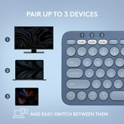 Logitech K380 Multi-Device Bluetooth Keyboard for Mac, Easy-Switch, MacBook Pro, MacBook Air, iMac, iPad Compatible, Blueberry