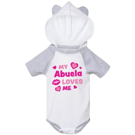 

Inktastic Valentine s Day My Abuela Loves Me Hearts and Lips Gift Baby Boy or Baby Girl Bodysuit
