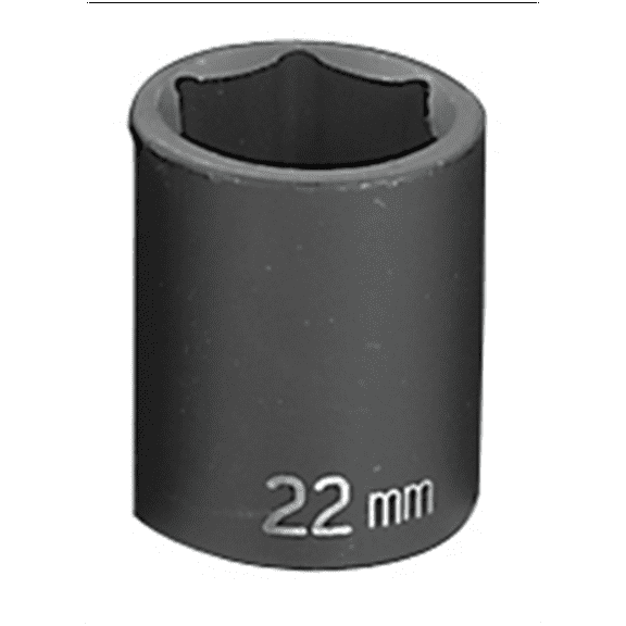 Grey Pneumatic 1/2" Drive x 22mm Standard Socket