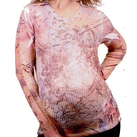 Love My Belly Women Brown Patterned Maternity Thermal Tee One