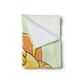 thumbnail image 2 of Cookie Soft Flannel Fleece Throw Blanket, Kitten Character Laying down on a Couch Sipping Milk, Cozy Plush for Indoor and Outdoor Use, 50" x 70", Cream Orange, by Ambesonne, 2 of 5