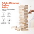 thumbnail image 4 of Tumbling Timber Toy 54 Blocks Medium Tumble Tower Block Game Pine Wood Bag, 4 of 6