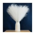 thumbnail image 2 of Hierba de pampa artificial, 18 pulgadas/45 cm, hierba de pampa artificial esponjosa, 5 tallos, arreglo floral de hierba pomposa, color blanco, 2 of 5