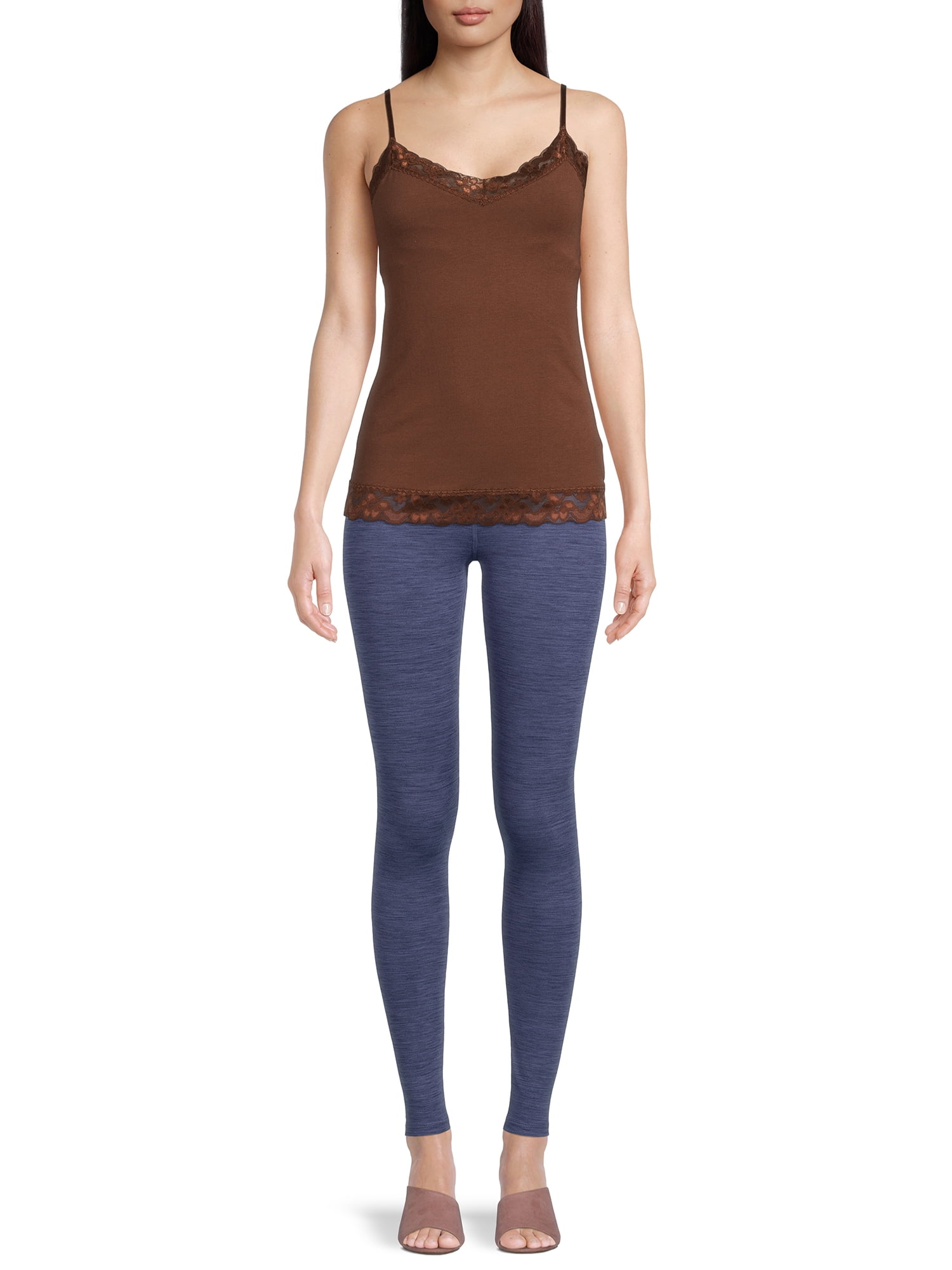 No Boundaries Juniors' Lace Trim Cami Top, 2-Pack