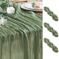 thumbnail image 1 of Camino de mesa con estopilla Wokceer, paquete de 3 unidades, 89 x 305 cm, color salvia, 1 of 8