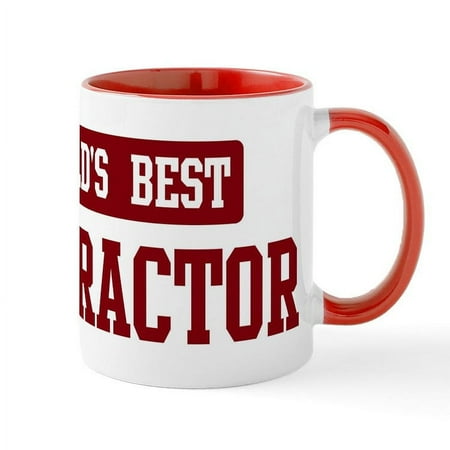 

CafePress - Worlds Best Contractor Mug - 11 oz Ceramic Mug - Novelty Coffee Tea Cup