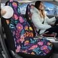 thumbnail image 2 of Uorisanigo Car Seat Covers - Non-Slip Purple Flowers Print Front Seat Cover Universally Used for Cars, SUV Trucks - 2PCS Car Driver Seats Covers Accessories, 2 of 7