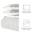 thumbnail image 6 of Noble Linens Light Grey 3 Piece Painted Dots Reversible Microfiber Quilt Set, Twin / Twin XL, 6 of 7