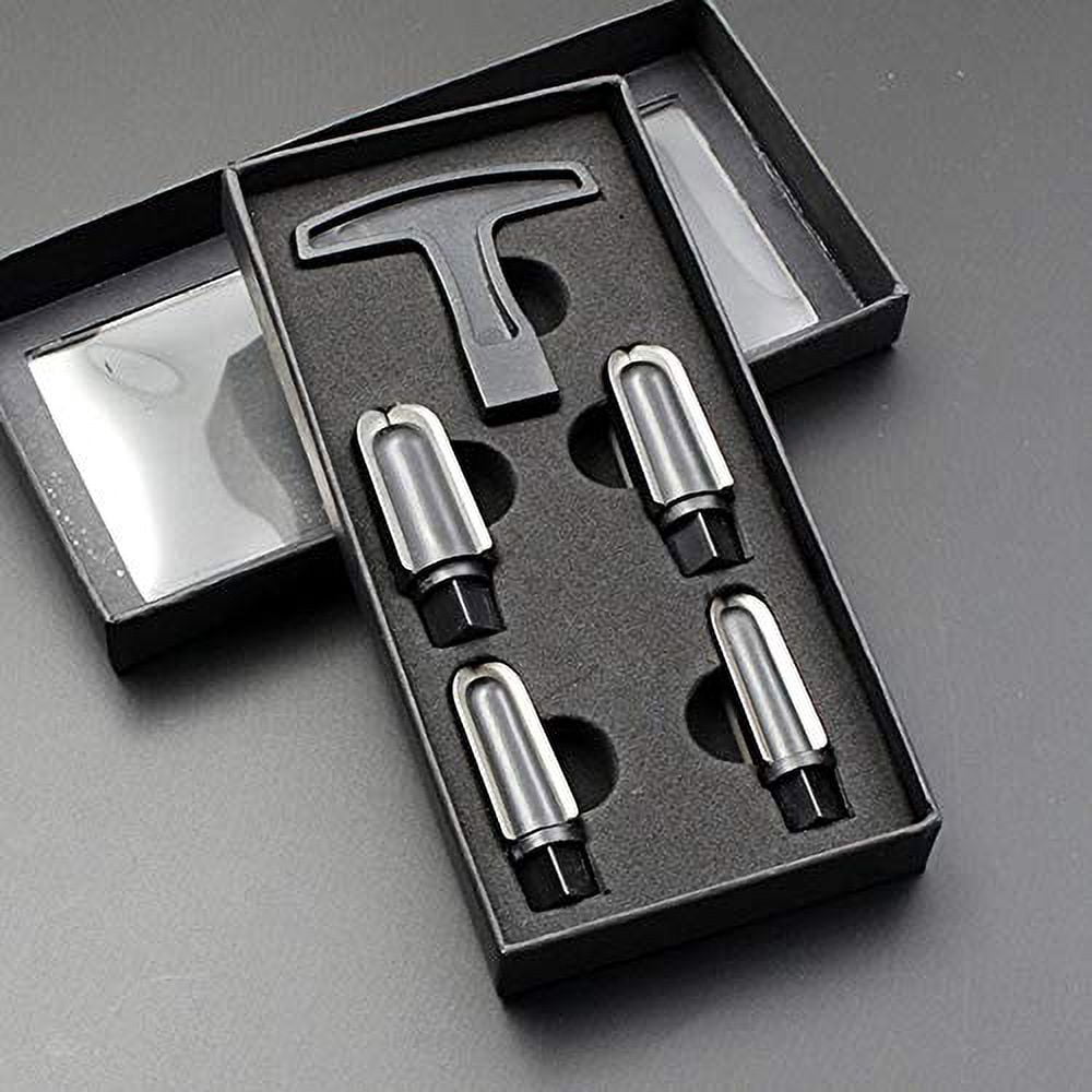 Chunhong Professional 4 Heads Tobacco Pipe Reamer Kit with Gift Box Handle Smoking Pipe Scraper Carbon Remover Tool Set