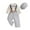 Gray, variant on Odeerbi 0-2 Years Toddler Boys Gentleman Formal Dress Suit Baby Birthday First Year Suits Set Long Sleeve Bodysuit Overall Pants Hat Bow Four Pieces Set Toddler Boys Clothes