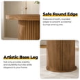 thumbnail image 3 of 36" Tall Round Bar Table, Tambour Dining Table with Three-Layer Storage Shelf for Balcony, Kitchen, Living room, 3 of 11
