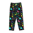 thumbnail image 4 of Daiia Geometric 1980s Styled Women's Sleep Pant with Pockets and Drawstring,Pajama Pants-X-Large, 4 of 9