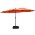 thumbnail image 2 of Costway Parasol de Patio Double Face de 15 Pi Parasol de Marché Extérieur Orange, 2 of 10