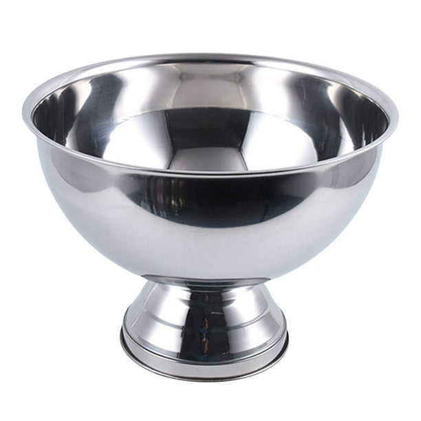 Cubitera metálica para champán, recipiente de almacenamiento, utensilios de cocina, poncheras, enfriador de champán Plata