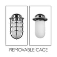 thumbnail image 4 of Polished Chrome Seaton 1-Light Dimmable Wall Sconce with Removable Wire Cage and Frosted Glass, 4 of 12