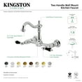 thumbnail image 7 of Kingston Brass KS1260PKL Duchess Double-Handle Wall-Mount Bridge Kitchen Faucet, Matte Black, 7 of 7