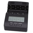 thumbnail image 4 of Analizador de cargador de batería de 4 ranuras con pantalla LCD para baterías recargables AA, AAA NiMH y NiCd, entrada de CA de 100-240 V, enchufe estadounidense, 4 of 8
