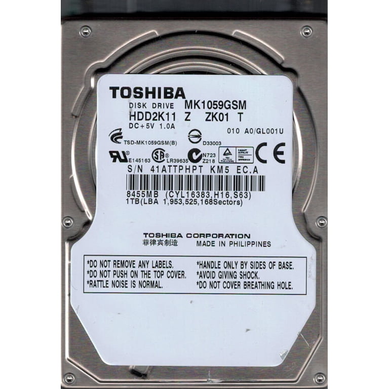Toshiba MK1059GSM HDD2K11 Z ZK01 T 1TB PHILIPPINES - Walmart.com