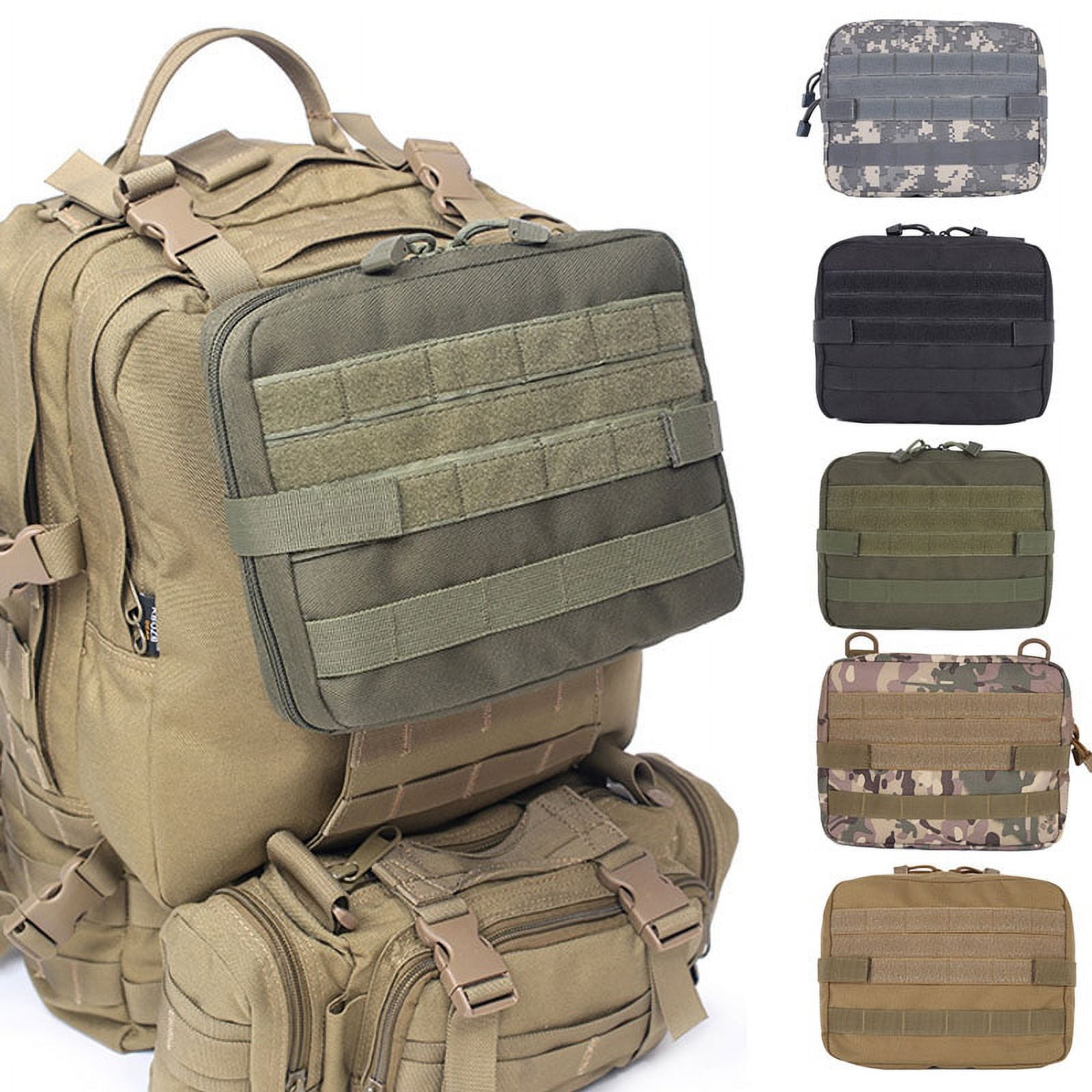 HMSHA Camping Survival Pouch Military Molle Utility Tactical Medical Kit EDC Pack Hiking Hunting Emergency First Aid Waist Belt Bag