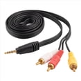 thumbnail image 5 of 2X 4.9Ft 3.5mm Enchufe A 3 RCA Adaptador Masculino AV Cable de Extension para TV VCD DVD, 5 of 5