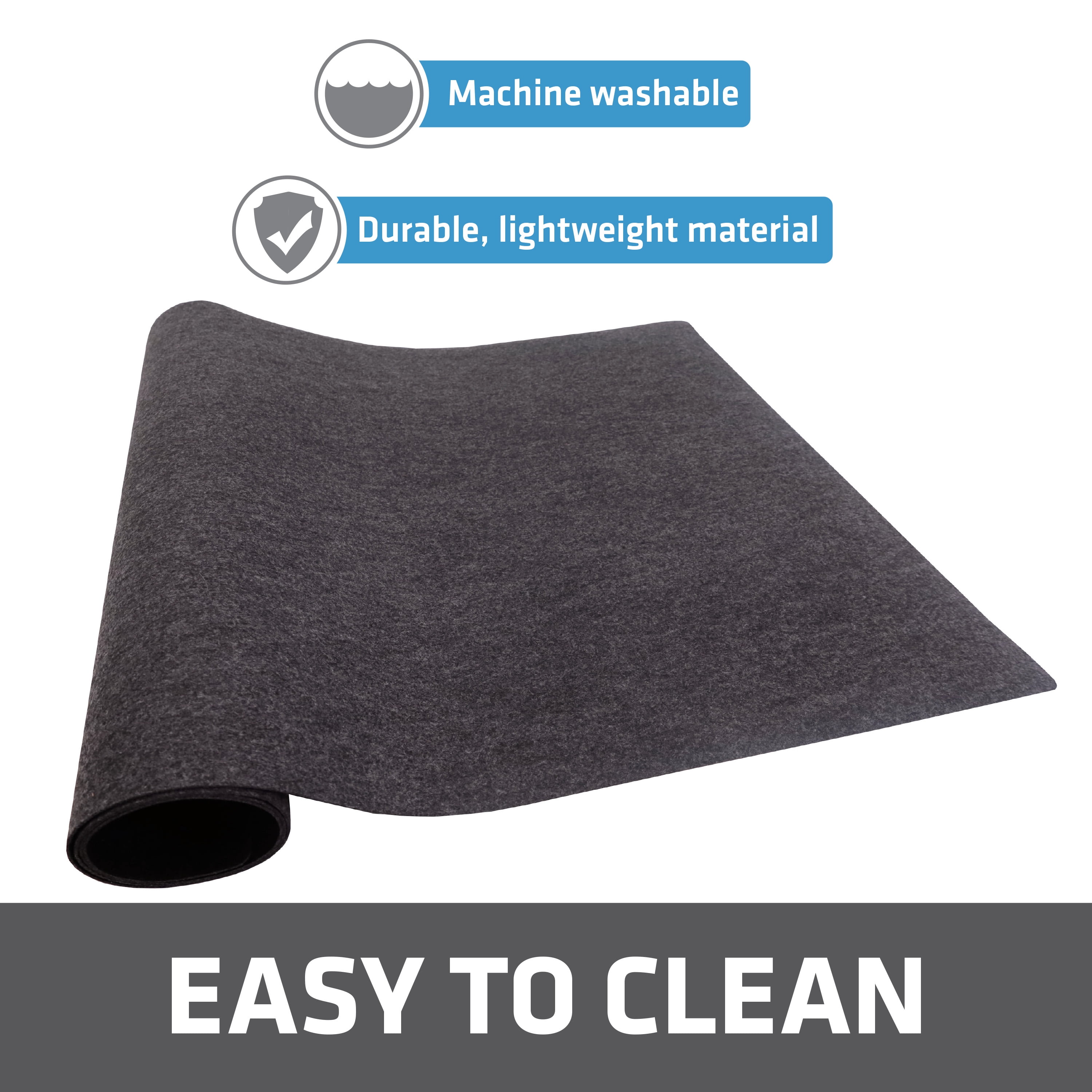 Drymate Under Sink Mat, Waterproof Cabinet Protection Mats for Kitchen & Bathroom, Absorbent Shelf Liners, Slip-Resistant, Non-Adhesive, Machine Washable, Durable (24”x29”)(Charcoal)