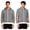 Black, variant on Men Striped Sports Hoodie Dialysis Hooded Sweatshirt Full-zip Hemodialysis Long Sleeve Arm Zipper Striped Jacket with Pockets Grey XS