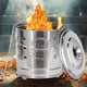 thumbnail image 1 of Incinerador de barril, cubo para quemar, jaula para quemar, multifuncional, tradicional Plata XS, 1 of 7
