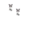 thumbnail image 2 of Delight Jewelry Silvertone Small Happy Birthday Heart Silvertone Antiqued Butterfly Post Earrings, 2 of 4