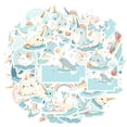 thumbnail image 2 of 35pcs Friendly Narwhal Stickers Ocean Animal Stickers Cartoon PVC for Laptops Phones Notebooks, 2 of 9