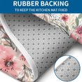 thumbnail image 4 of Pioneer Flower Floral Print Pattern Bathroom Rugs Sets 3 Piece,Toilet Cover Set,Absorbent Non Slip Bathroom Mats Sets with U-Shaped Contour Rug Toilet Rug Set, 4 of 5