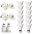 thumbnail image 1 of Edtech Badminton Birdies Shuttlecocks High- Speed Goose Feather Durable Training Badminton Birdie | White , Pack Of 12, 1 of 2