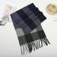 thumbnail image 2 of Caywon Men's Fashion British Plaid Multifunctional Scarf Winter Warm Fringed Shawl Soft Comfortable Stylish Versatile Cold Weather Accessory for Daily Casual Office Outdoor Use, 2 of 2
