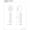 thumbnail image 2 of Kingston Brass K107A5 Vintage Brass Hand Shower, Oil Rubbed Bronze, 2 of 2