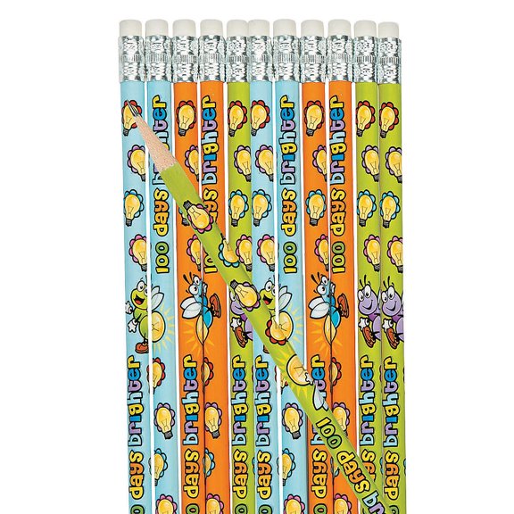 100 Days Brighter Pencils-2 Dz - Stationery - 24 Pieces