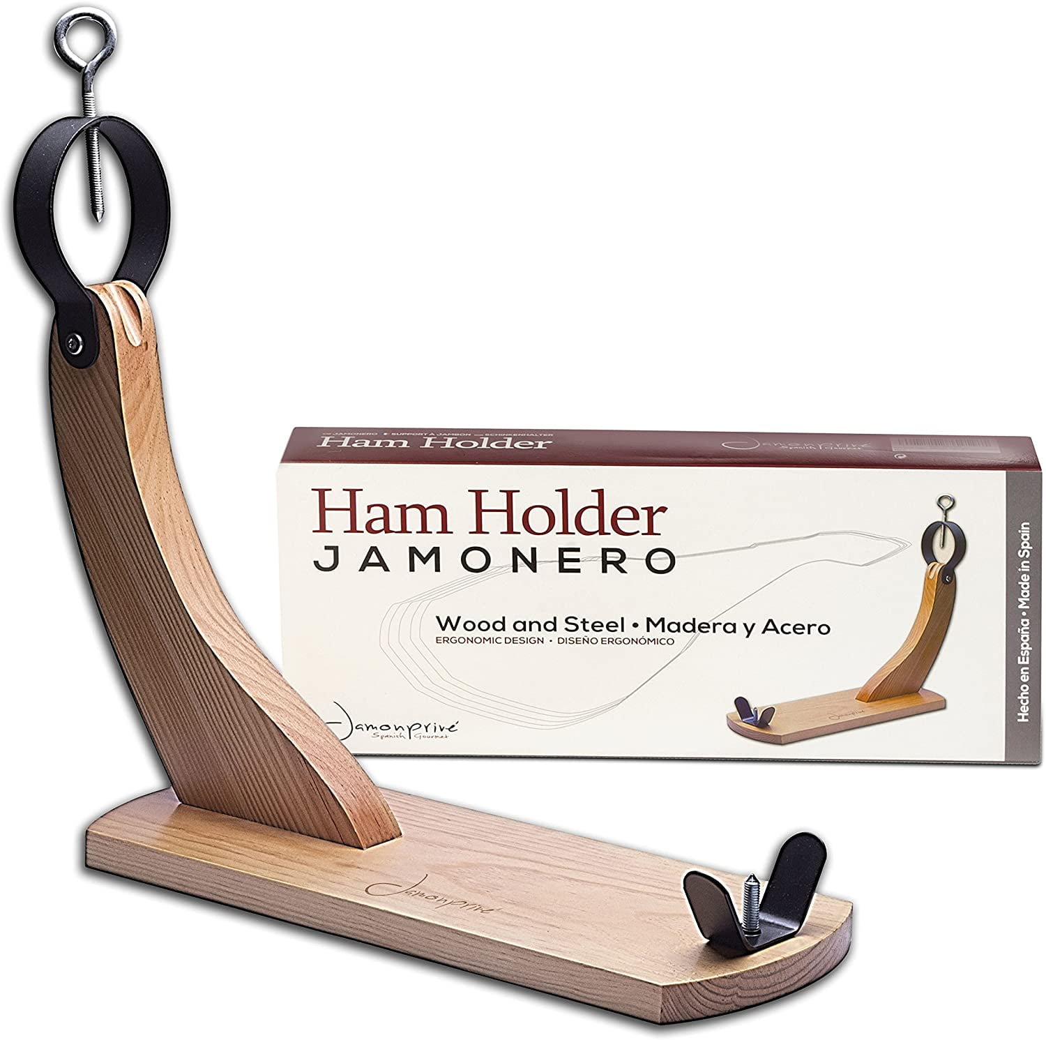 Ham Stand Spain - Jamonero Ham Holder for Hams & Prosciutto Jamonprive to Carve Hams on the Bone