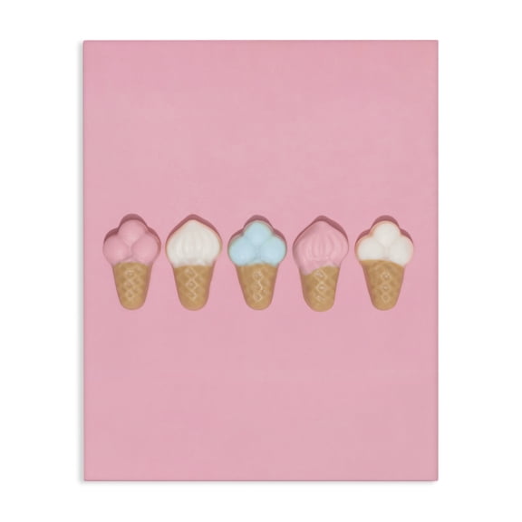 Stupell Industries Contemporary Pink Ice Cream Candy Canvas Art, 16 x 20, by LISH Creative