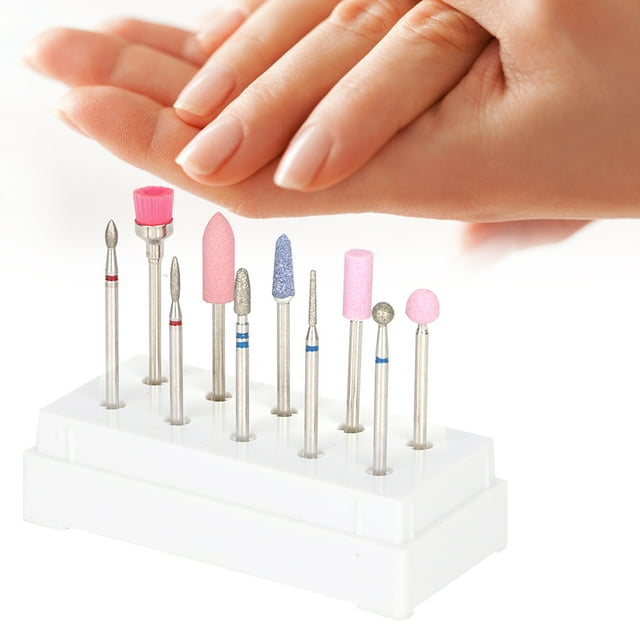 Brocas para pedicura, 10 piezas/juego, accesorio para máquina de pedicura de uñas, brocas para uñas de alta capacidad