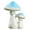 Blue, variant on NIBOLOG Desktop Ornament Realistic Looking Creative Shape Resin Mini Artificial Mushroom Statue Garden Figurine for Home