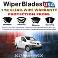 thumbnail image 2 of 2017 Nissan NV200 Beam Wiper Blades Wipers w/1yr Warranty (Set of 2) (WiperBladesUSA), 2 of 5