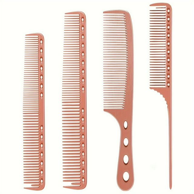 Dsseng Professional Barber Comb Set - Includes Long Short and Handle Combs for Hair Styling and Cutting - Perfect for Salon Use