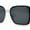 White Black, variant on Womens Minimal 90s Designer Oversize Rectangle Sunglasses White Black