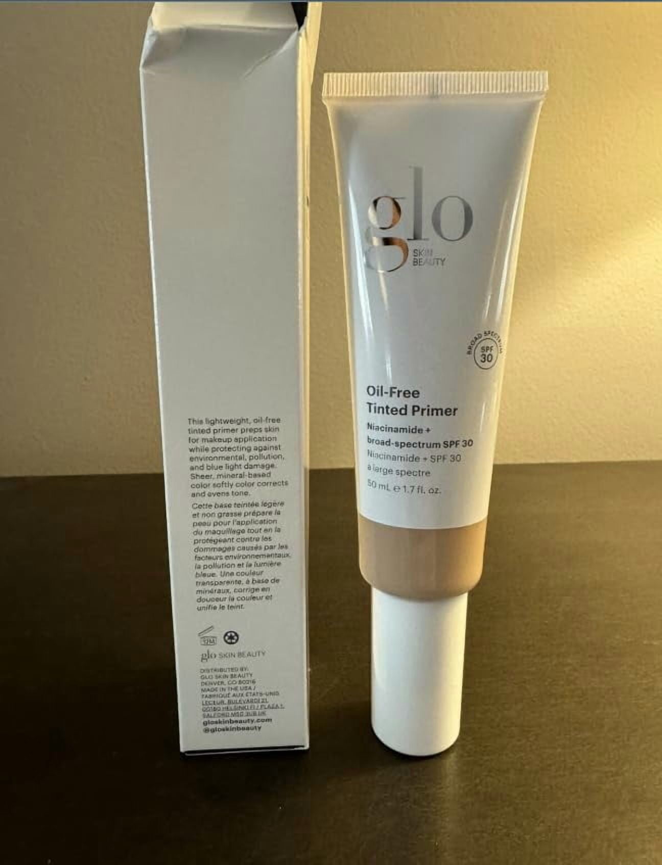 Glo Skin Beauty Oil-Free Tinted Primer SPF 30 - Mineral Makeup for Face, 4-in-1 Foundation Primer, Sheer Coverage, Skincare & Sunscreen With Broad Spectrum UVA/UVB Protection (Medium), 1.7 Fl Oz