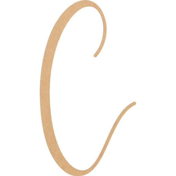 Wood MDF Letter C, Craft Alphabet 8'' Small Home Décor, Buttey Honey Font
