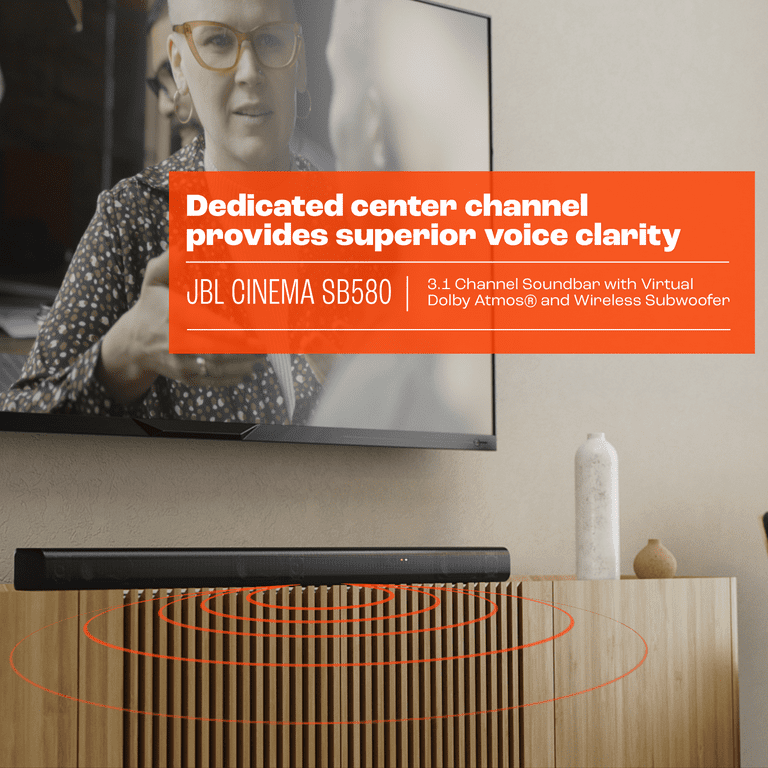 JBL CINEMA SB580 - 3.1 Channel Soundbar with Virtual Dolby JBL CINEMA SB580 - 3.1 Channel Soundbar with Virtual Dolby