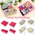 thumbnail image 3 of Underwear Drawer Organizer, Drawer Divider, Foldable Closet Storage Boxes Dresser Drawer Organizers for Underwear, Socks, Clothes, Stockings, Scarves, Ties and Bras Underwear Organizer Dividers, 3 of 6