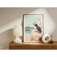 thumbnail image 2 of Puffin Bird Art Print Coastal Wall Decor Seaside Rocks Illustration Beach House Art Puffin Lover Gift Coastal Bird Poster Coastal Home Decor - Poster Unframed, 2 of 3
