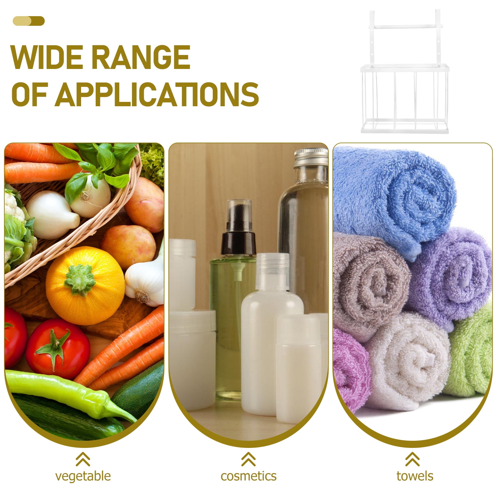 Under Sink Door Organizer Cabinet Door Holder Under Cabinet Organizer Wire Bathroom Holder for Kitchen Cabinet Door Organizer Under Sink Storage