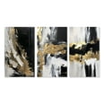 thumbnail image 2 of Designart "Organic Bliss Minimalist Abstract in Gold and Black" Abstract Painting Wall Art Set Of 3 - Modern Gold Canvas Set For Living Room Decor, 2 of 6
